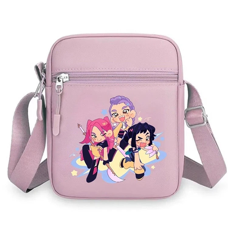 Hot Sale KP De Hunter Cartoon Print Mini Square Shoulder Bag Cute Colorful Crossbody Purse for Girls Boys