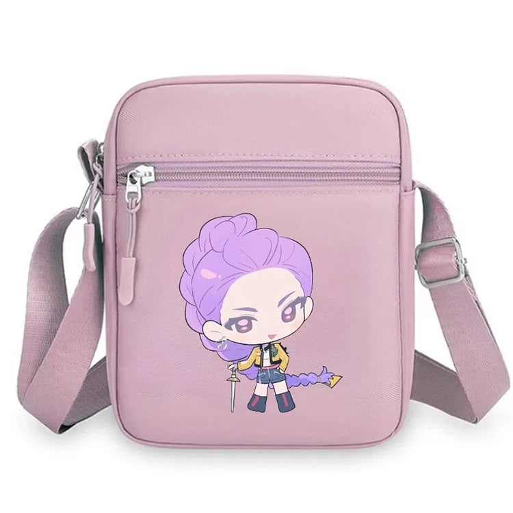 Hot Sale KP De Hunter Cartoon Print Mini Square Shoulder Bag Cute Colorful Crossbody Purse for Girls Boys