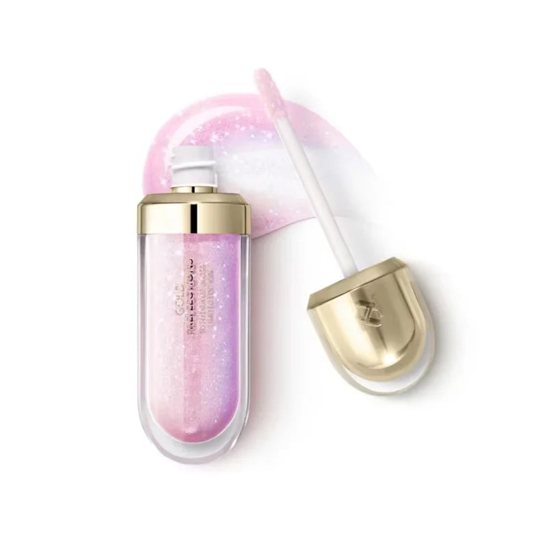 Kiko Original Gloss à lèvres effet miroir 3D, waterproof, longue tenue et anti-transfert, couleur douce couleur pâte de haricot, rouge brillant fin et charmant